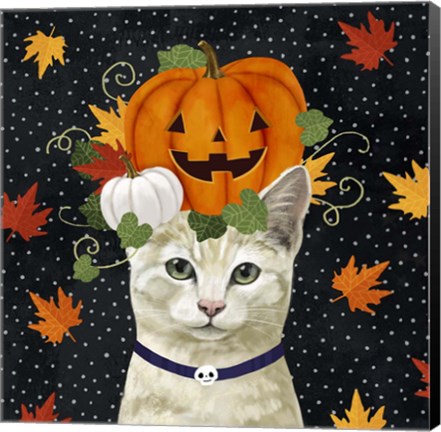 Framed Halloween Cat I Print