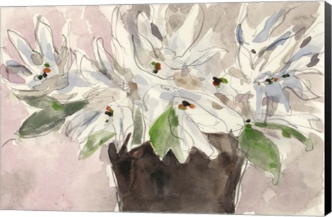 Framed Magnolia Watercolor Study I Print