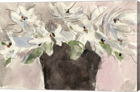 Framed Magnolia Watercolor Study II Print