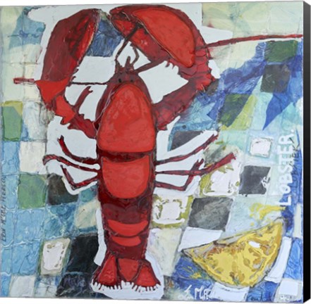 Framed Brilliant Maine Lobster IV Print