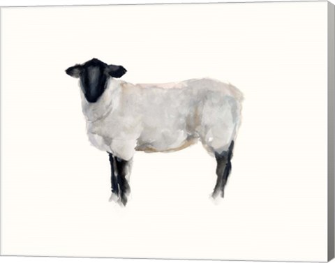 Framed Farm Animal Study I Print