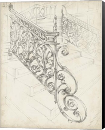 Framed Iron Railing Design I Print