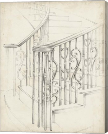 Framed Iron Railing Design II Print