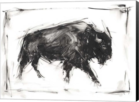 Framed Dynamic Bison I Print