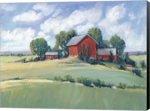 Framed Rural Farmland I Print