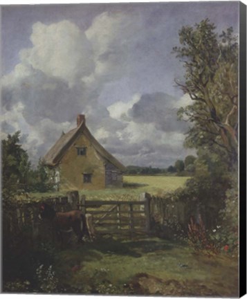 Framed Cottage in a Cornfield, 1833 Print