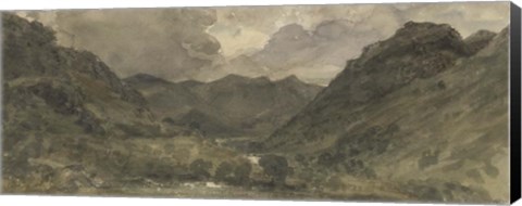 Framed Landscape of Hills and Mountains Print