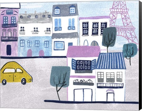 Framed Bonjour Paris III Print