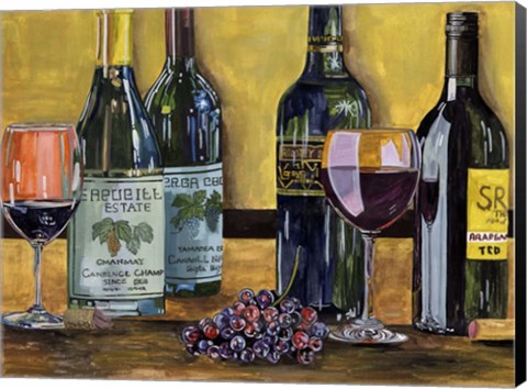 Framed Still Life with Wine I Print