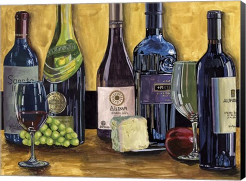 Framed Still Life with Wine II Print