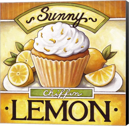 Framed Cupcake Sunny Lemon Chiffon Print