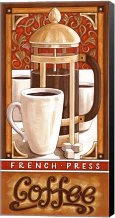 Framed French Press Coffee Print