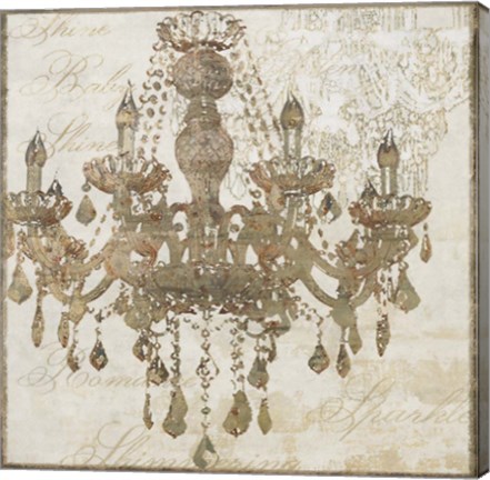 Framed Bronze Chandelier IV Print