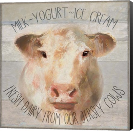 Framed Dairy Farm Cow Print