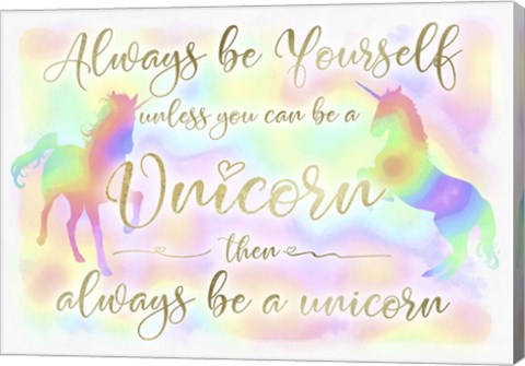 Framed Always be Yourself Unicorn Print