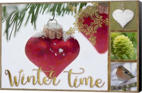 Framed Winter Time Heart Print