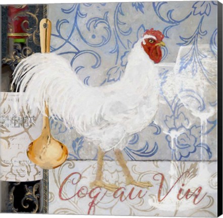 Framed Food And Wine - Coq Au Vin Print