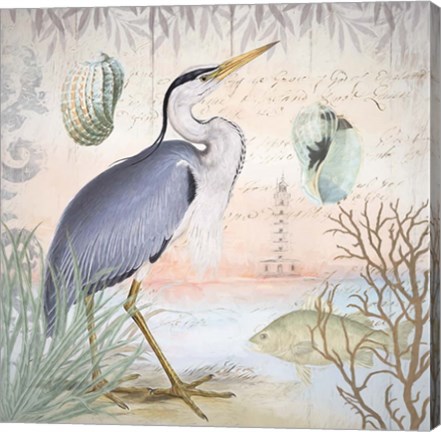 Framed Waterside Birds I Print