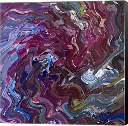 Framed Oil of Lilac 2 Lightbump Print