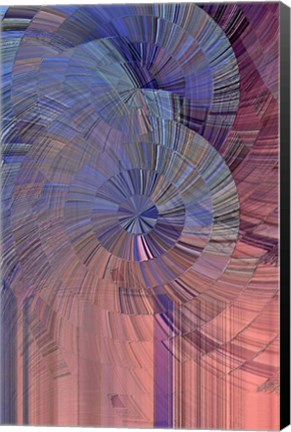 Framed Pink, Blue and Purple Print