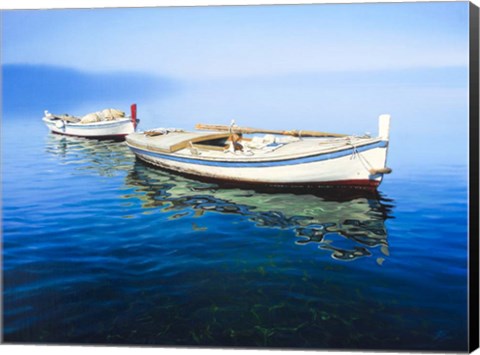 Framed Mist Over The Sea Print