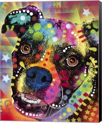 Framed Boxer Cubism 2 Print