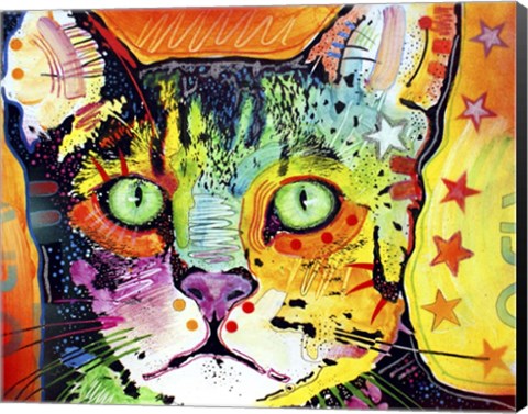 Framed Straight Cat Print