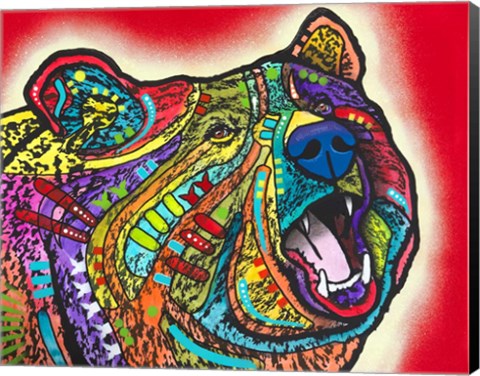 Framed Roaring Bear Print