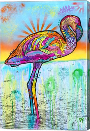 Framed Pink Flamingo Print