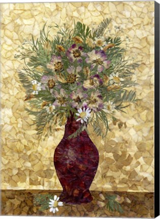 Framed Bouquet In Vase 1 Print