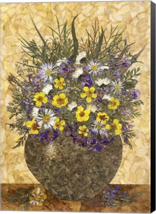 Framed Bouquet In Vase 3 Print