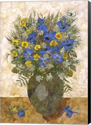 Framed Bouquet In Vase 4 Print