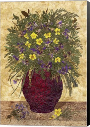 Framed Bouquet In Vase 6 Print