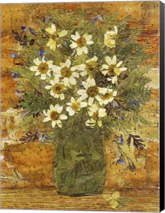 Framed Bouquet In Vase 7 Print