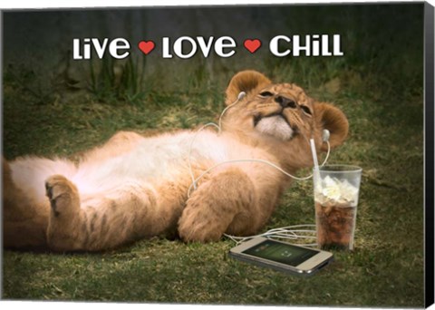 Framed Live Love Chill Print