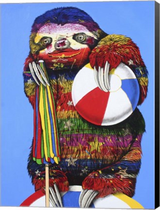 Framed Lifes a Beach Print