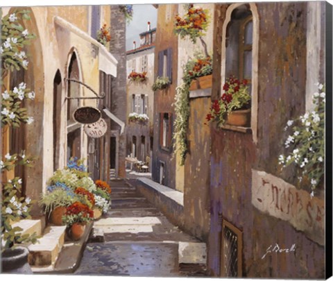 Framed Rue du Bresc a St Paul Print