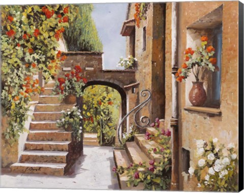 Framed Stradina di Cagnes Print