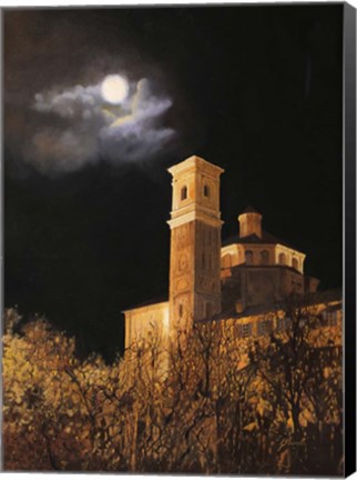 Framed La Luna a Cherasco Print