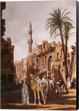 Framed Cammelli a il Cairo Print