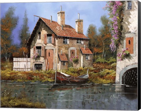 Framed La Casa Sul Fiume Print