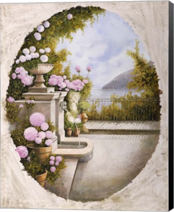 Framed La Fontana Sulla Terrazza Print
