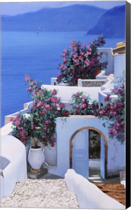 Framed Blu Di Grecia Print