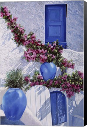 Framed Vasi Blu Print