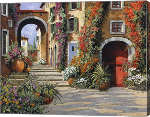 Framed Un'altra Porta Rossa Sulla Salita Print