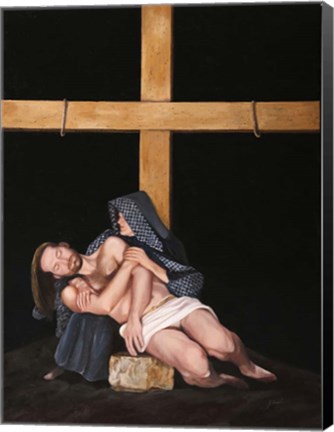 Framed La Pieta&#39; Print