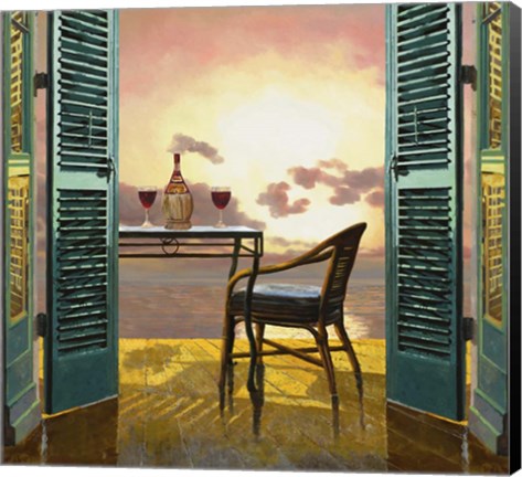 Framed Vino Al Tramonto Print