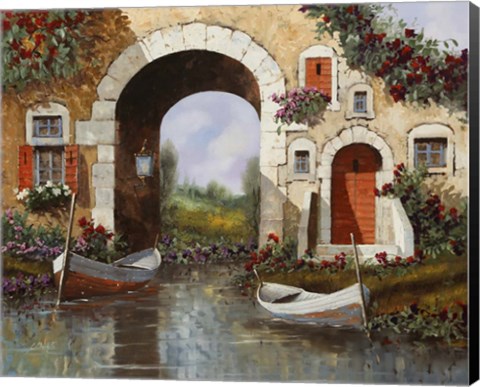 Framed Le Barche Sotto L'arco Print