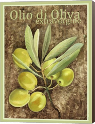 Framed Olio Di Oliva Extravergine Print