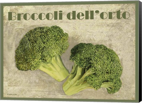 Framed Broccoli Dell'orto Print